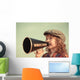 Kid Shouting through Megaphone Wall Decal