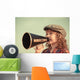 Kid Shouting through Megaphone Wall Decal