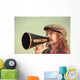 Kid Shouting through Megaphone Wall Decal