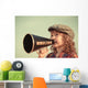 Kid Shouting through Megaphone Wall Decal