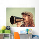 Kid Shouting through Megaphone Wall Decal