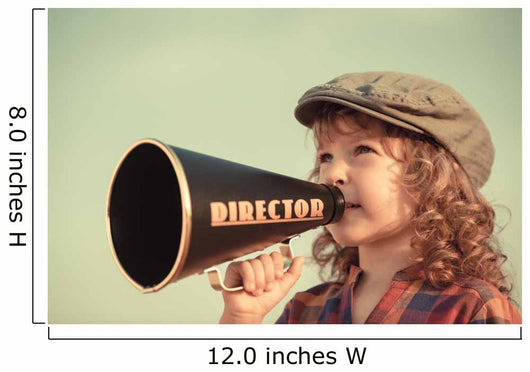 Kid Shouting through Megaphone Wall Decal