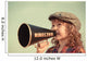 Kid Shouting through Megaphone Wall Decal