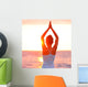 Meditation Yoga Woman Meditating Wall Decal