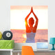 Meditation Yoga Woman Meditating Wall Decal