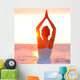 Meditation Yoga Woman Meditating Wall Decal