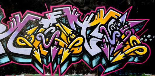 Graffiti Tag Yellow and Wall Decal