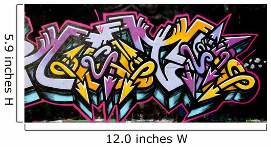 Graffiti Tag Yellow and Wall Decal