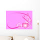 Swirly Pink Love Heart Wall Decal
