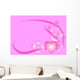Swirly Pink Love Heart Wall Decal