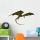 Green Scaled Dragon Flight Wall Decal