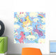 Seamless Cartoon Unicorns & Rainbows Wall Decal