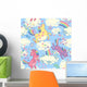 Seamless Cartoon Unicorns & Rainbows Wall Decal