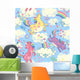 Seamless Cartoon Unicorns & Rainbows Wall Decal