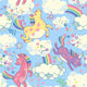 Seamless Cartoon Unicorns & Rainbows Wall Decal