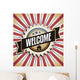 Welcome Home Vintage Vector Wall Decal