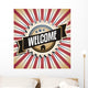 Welcome Home Vintage Vector Wall Decal