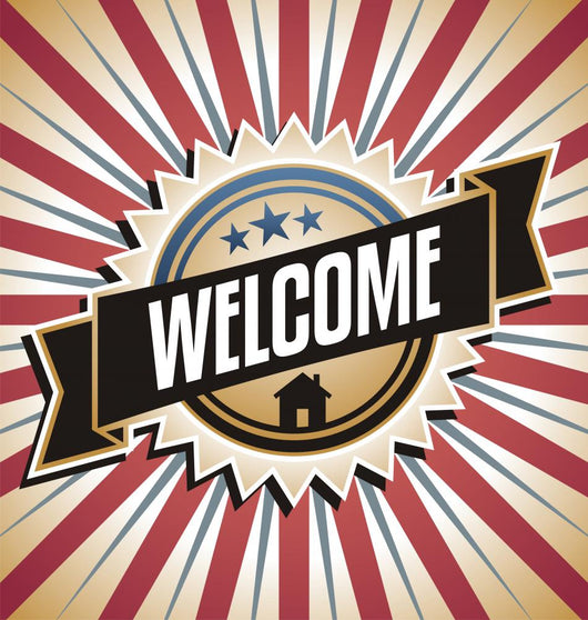 Welcome Home Vintage Vector Wall Decal