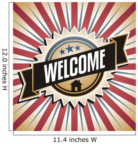 Welcome Home Vintage Vector Wall Decal