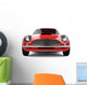 Red Classical Sports Car Grill Wall Decal