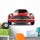 Red Classical Sports Car Grill Wall Decal