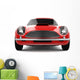 Red Classical Sports Car Grill Wall Decal