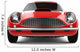 Red Classical Sports Car Grill Wall Decal