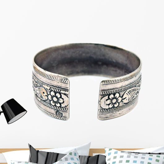 Antique Silver Bracelet White Wall Decal