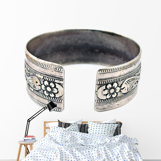 Antique Silver Bracelet White Wall Decal