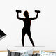 Woman Weights Silhouette Arms Wall Decal
