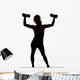 Woman Weights Silhouette Arms Wall Decal