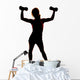Woman Weights Silhouette Arms Wall Decal