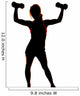 Woman Weights Silhouette Arms Wall Decal