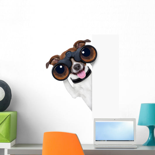 Binoculars Dog Wall Decal