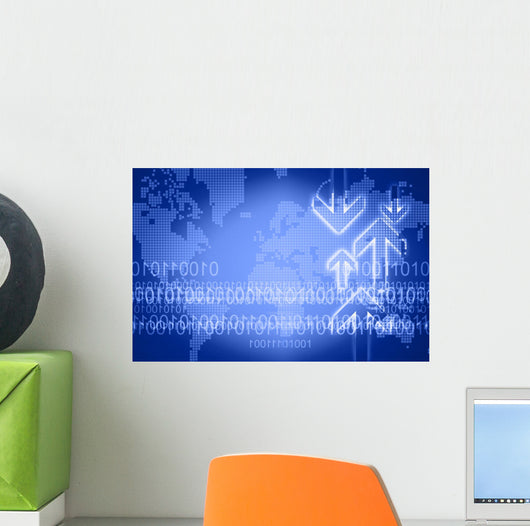 Blue Technology Pace Wall Decal
