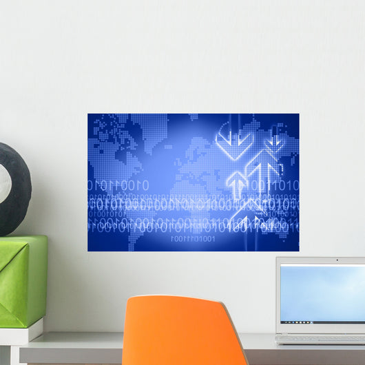 Blue Technology Pace Wall Decal