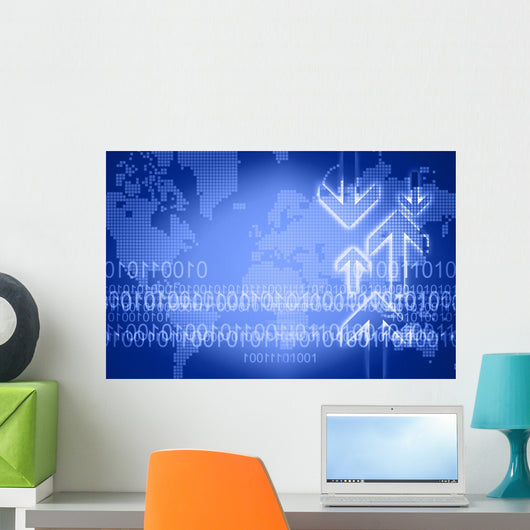 Blue Technology Pace Wall Decal
