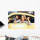 Woman Driving a New Car Wall Decal
