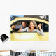 Woman Driving a New Car Wall Decal