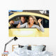 Woman Driving a New Car Wall Decal