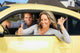 Woman Driving a New Car Wall Decal