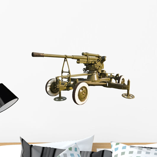 Old Antiaircraft Gun Wall Decal