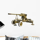 Old Antiaircraft Gun Wall Decal