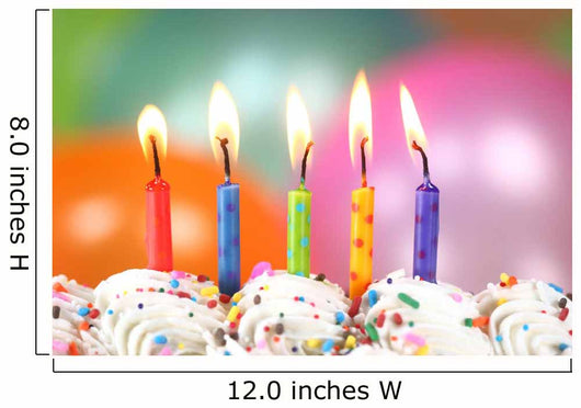 Celebration with Balloons Candles Wall Decal