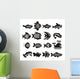 Black and White Fish Wall Decal