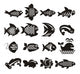 Black and White Fish Wall Decal