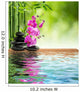 Pink Orchid Black Stone Wall Decal