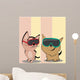 Cat with Glasses Wall Decal