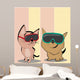 Cat with Glasses Wall Decal