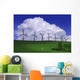 Wind Generators With Clouds In Background Wall Mural